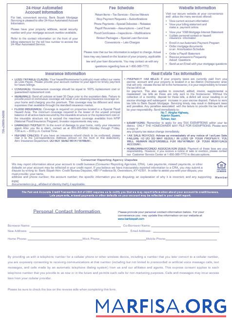 Printable Iran Bank Sepah mortgage statement in Word and PDF fromats 3 template
